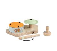 Hauck Tambour Bebe pour Plateau de Jeu Play Tray Chaise Alph Bet et Arketa, Jouet en Bois à Partir de 10 Mois, Coordination Œil-Main, Motricité, Animaux Hauck