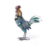 HAUCOZE Coq Statue Figurine Poule Décoration Animal Sculpture Moderne Art Maison Cadeau pour Interieur Jardin Table Métal 39cm