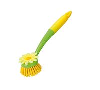 haug bürsten - Brosse à vaisselle avec fleur textile - Matériau : nylon - Forme : ronde - Couleur : citron/citron