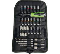 HAUPA Jeu de tournevis à cliquet, FlexBag, 40 embouts de sécurité, 1 pièce.