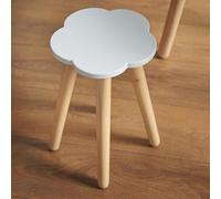 Haus Projekt Blanc Tabouret Nuage pour Enfant en Bois, Siège en Forme de Nuage, Petit Tabouret pour Plante, Décoration pour Chambre d'Enfant, Petite Table