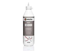 HAUSA Colle à Bois Imperméable D3 Colle Blanche Sans Solvant Extra Forte pour Le Collage Polyvalent et Les Travaux Manuels Résistant à la Chaleur 1x 750 ml