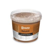 HAUSA Mastic à bois wengé, 1 kg, mastic pour bois, enduit de rebouchage pour bois, mastic pour réparer les dommages du bois, prêt à l'emploi, excellent pouvoir de remplissage, séchage rapide