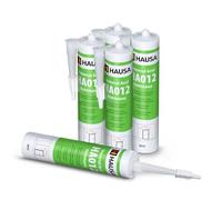 HAUSA Mastic Acrylique Universel HA012 - Joint d'Étanchéité Construction Sec - 5x 310 ml Blanc