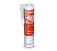 HAUSA Silicone haute température HS250 rouge 1 x 300ml Mastic élastique permanent résistant à la chaleur +315°C pour coller et sceller les fours, plaques de cuisson, moteurs, durcit rapidement