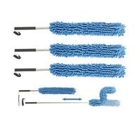 Haushaltsgeräte : 3 plumeaux malléables en microfibre avec manche télescopique 135 cm