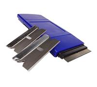 Haushaltshelden Grattoir solide pour plaque vitrocéramique avec 2 lames de rechange en acier inoxydable, convient également pour vitres et miroirs