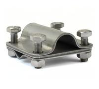 HausHeld connecteur croisé acier inoxydable V4A, borne de terre pour fil rond Ø 8-10 mm et ruban de terre
