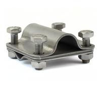 HausHeld connecteur croisé acier inoxydable V4A, borne de terre pour piquet Ø 20 mm et fil rond