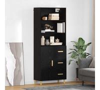 vidaXL Armoire haute en bois d'ingénierie avec étagère et stockage