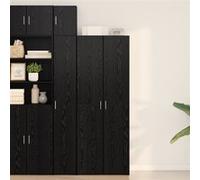 vidaXL Haut Armoire 2 pcs Chêne Noir 70 x 42,5 x 185 cm, Solution de Rangement Efficace, Meuble Moderne, Armoire en Bois pour l'intérieur, idéal pour Organiser Votre pièce