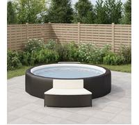 Haut de gamme Bancs de spa avec coussins lot de 2 noir résine tressée_01_369