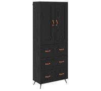 Haut de rangement en bois - vidaXL - Chêne noir - 69,5x34x180 cm - Bois d'ingénierie - 2 portes - Avec tiroir - Moderne