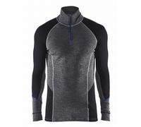 Blåkläder Maillot de corps Half-Zip WARM 100% Mérino 48991732 4XL