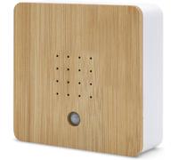 Haut-parleur de sons d'oiseaux - Diffuseur de sons de la nature - Relaxation à domicile - Façade en bambou - 12 cm - Blanc naturel