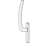 HAUTAU ATRIUM HS Poignée intérieure sans tige carrée, aluminium argenté