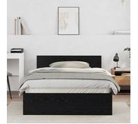 Haute qualité - Grand lit(2 personnes) Cadre de lit Chêne noir 193 x 125 x 70 cm - pour chambre - Bois d'ingénierie 9_9854962