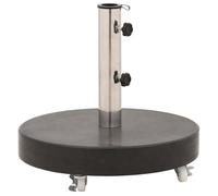 （Haute qualité）Noir Socle de parasol Granite 30 kg Rond Noir,Poids 28.9 Kg_397636