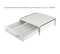 HAUTE QUALITÉ!!! Porte-capsules de café Support de Tiroir de Rangement en Fer pour 36 Pcs Blanc 30,5 x 31,5 x 10 cm - DINGXIANG