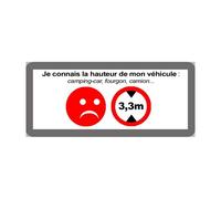 Hauteur De Passage De Véhicule 3,3m Non - 9x4cm - Sticker/Autocollant