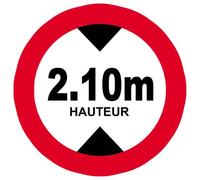 Hauteur De Passage Maximum 2.10m - 15cm - Sticker/Autocollant