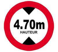 Hauteur De Passage Maximum 4,70m - 15cm - Sticker/Autocollant