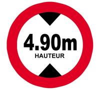 Hauteur De Passage Maximum 4,90m - 15cm - Sticker/Autocollant