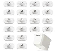 HavaCue 20 Pcs Mini Roulettes Auto-adhésives, Blanc Mini Roues Pivotantes | Blanc Roulettes pour Meubles, 360 Degrés Roulette à Billes pour Meubles, Petite Roulette pour Les Ustensiles de Cuisine