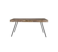 HAVANE - Table repas bois et acier L160 Marron
