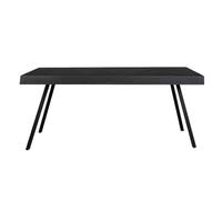 HAVANE - Table repas bois et acier L200 noir Noir