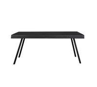 HAVANE - Table repas bois noir et acier L160 Noir