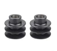 HavenDomicile Lot de 2 poulies de courroie de transmission en fer à double rainure pour moteur 168F 170F - Pour GX110 - GX120 - GX160 - GX200 - 54 x 52 x 20 mm - Noir - 19 mm