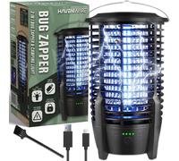 HAVENWARE Piège à insectes électrique 2 en 1 et lampe de camping, piège à insectes UV rechargeable avec grille haute tension, étanche pour une utilisation en intérieur et en extérieur