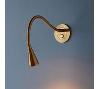 HAvern Applique Murale, Lampe de Lecture Murale dorée, Lampe de Chevet à LED, Applique Murale Flexible à col de Cygne avec Interrupteur à Poussoir, Lampe de Lecture de tête de lit Moderne