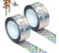 HAVIRI 100M Ruban Répulsif Oiseaux Réfléchissant Double Face, 2PCS Effaroucheur Anti Pigeons pour Balcon Jardin et Toit Bande Épouvantail Extérieur (50M*2)