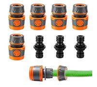 HAVIRI Raccord Tuyau Arrosage, 5 PCS Raccords de Tuyau d'Arrosage 1/2 Pouce (13 mm) Connecteur Rapide Universel en Plastique ABS+TPR, Adaptateur de Robinet pour Jardin Pelouse et Lavage de Voiture