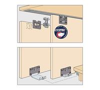 HAWA Clipo 36 H MS Ferrure de porte coulissante pour 3 portes coulissantes (avant combiné) jusqu'à 36 kg
