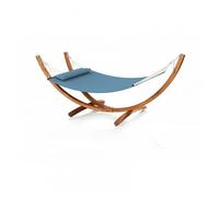 Hawaii Hamac Set - Hamac Bleu Avec Cadre En Bois
