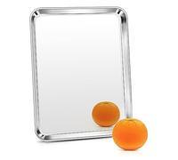 HaWare - Petite plaque de cuisson - En acier inoxydable - Rectangulaire - 26,5 x 20,5 x 2,5 cm - Non toxique et saine - Durable - Passe au lave-vaisselle