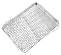 HaWare Plaque à pâtisserie avec grille de refroidissement Acier inoxydable 40,5x30,5x2,5cm