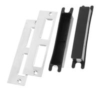 HAWILLOSCH 2 Ensembles Plaque de renfort de porte Gâche de porte en fer Cache-verrou pour porte bois 0,8 MM Insertion fluide Installation facile 2 jeux