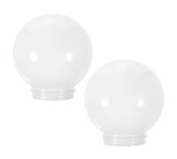 HAWILLOSCH Couvercles de globes de lampe, Abat-jour d'extérieur en acrylique blanc, 2 pièces, 3.94 pouces, pour lampes murales extérieures, jardins et décoration de terrasse