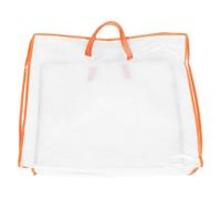 HAWILLOSCH Grand Paquet Organisateur Transparent PVC Étanche | Grosse Capacité, Usage Maison ou Déménagement, Design Visible, Facile à Utiliser, Orange Très Grand Format