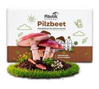 Hawlik Pilzbrut - Culture de champignons Stropharia rugosoannulata pour cultiver soi-même dans son jardin - un jeu d'enfant de récolter des champignons frais - Kit champignons à faire pousser