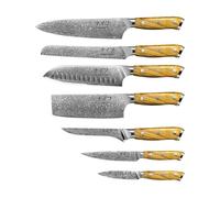 Hâws Ensemble de couteaux Damascus By Hâws 7 pièces Brun-acier inoxydable