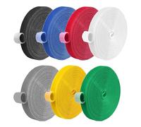 HAXIHA 7 Rouleau Attaches de Câble,Sangles de Câble,Bande auto-Agrippante,Sangle Réutilisable Câble Pour la Maison et Au Bureau Gestion des Câbles et Ranger 12mmx5m