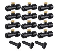HAXIHA Buses D’Irrigation Kit 12Pcs Buses de Brumisation en Laiton +12siège de Pulvérisation,Système de Brumisateur Extérieur,Arroseurs D'atomisation pour l'Irrigation de l'Arrosage des Jardins,Noir