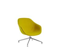 HAY About A Lounge Chair Low AAL 81 - aluminium poli - Kvadrat Hallingdal 420 - jaune moutarde