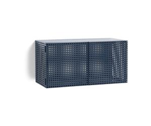 HAY Armoire murale Perforated Cabinet small Steel blue