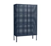 HAY Armoire Perforated Cabinet large Steel blue